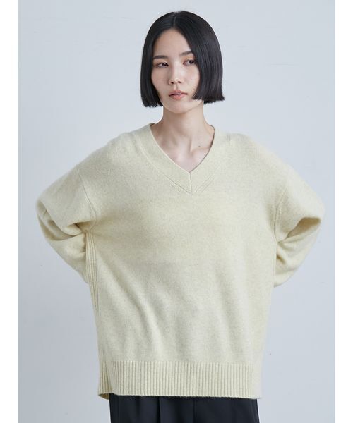 【美品】MIESROHE ミースロエ　羊毛カシミアスキッパーニット MIESROHE（ミースロエ） ニット セーター ソフトシャギーオーバー