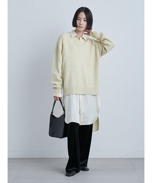 MIESROHE（ミースロエ） ニット セーター ソフトシャギーオーバー