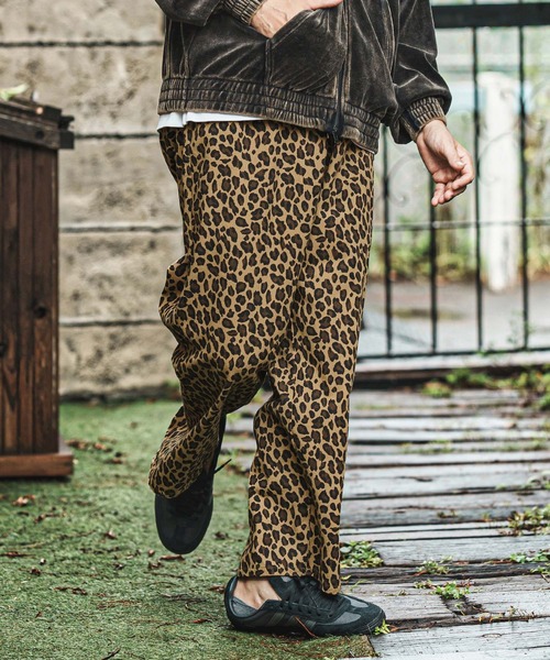 CAMBIO パンツ mp14013- Leopard Twill Wide Straight Pants