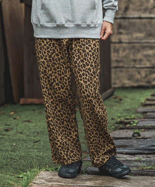 CAMBIO パンツ mp14013- Leopard Twill Wide Straight Pants