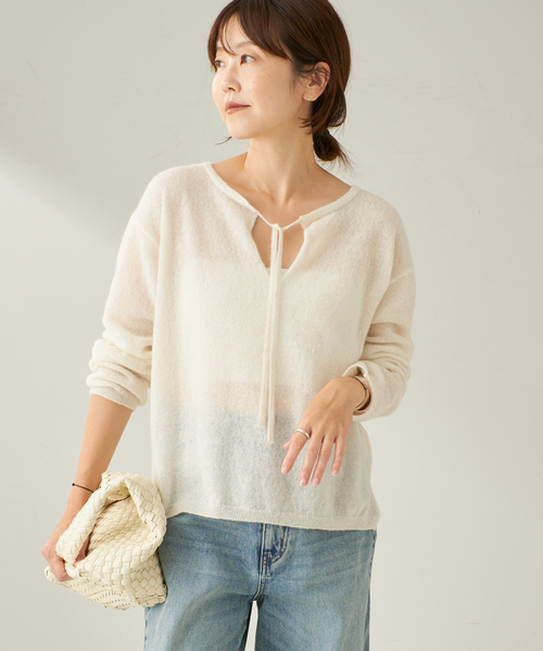 新品タグ付き　Plage アルパカMix STRING ニット plage ニット セーター アルパカMix STRING レディース