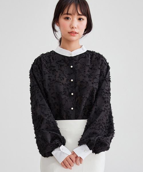 Lace Ladies（レースレディース） ブラウス シャツ 2way パールボタン