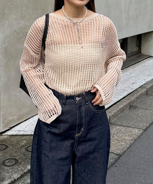 「fredy emue」 長袖ニット 38 アイボリー レディース_画像6