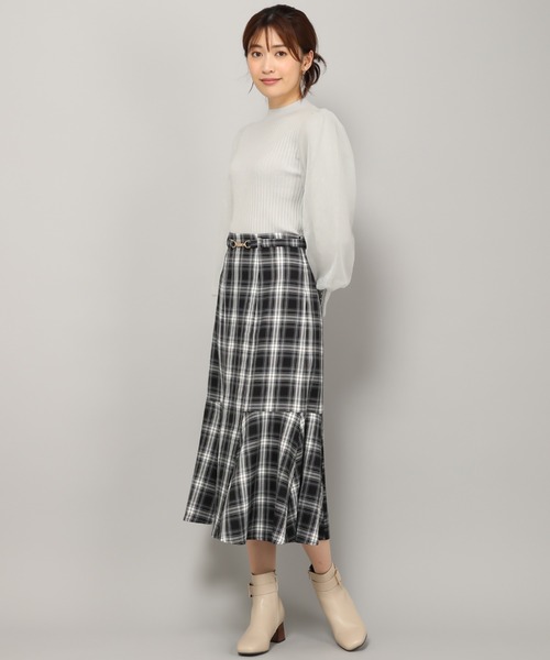 MISCH MASCH（ミッシュマッシュ） 長袖ニット フリ- ライトグレー