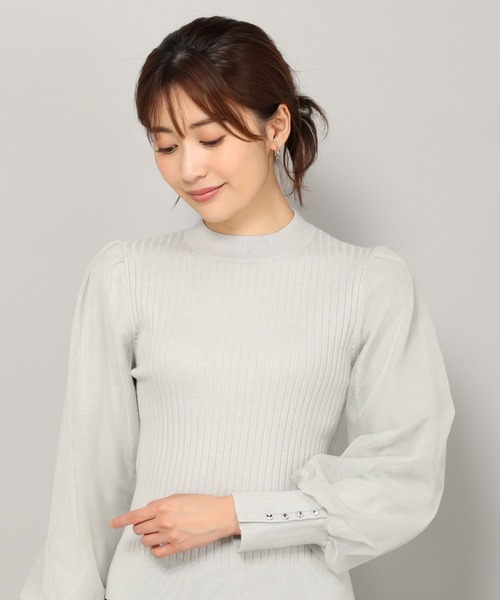 MISCH MASCH（ミッシュマッシュ） 長袖ニット フリ- ライトグレー