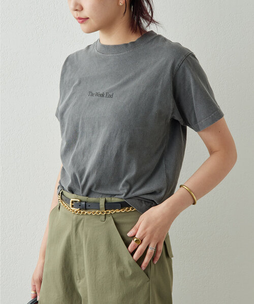 「GALLARDAGALANTE」 半袖Tシャツ FREE ベージュ レディース_画像2