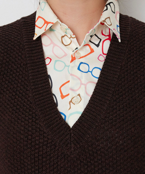 ナラカミーチェ（NARACAMICIE）/【NARACAMICIE】【セットアップ対応】鹿の子ニットベスト NARACAMICIE（ナラカミーチェ） ニット セーター 「NARACAMICIE