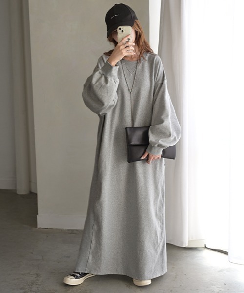 HUG.U（ハグユー） ワンピース 「選べる着丈」 大人スウェットワンピ