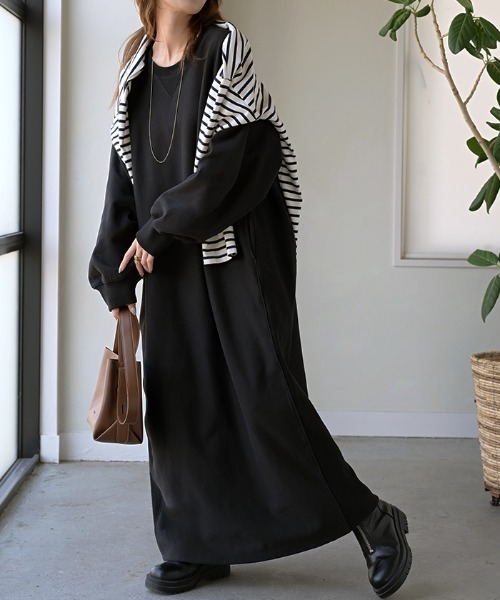 HUG.U（ハグユー） ワンピース 「選べる着丈」 大人スウェットワンピ