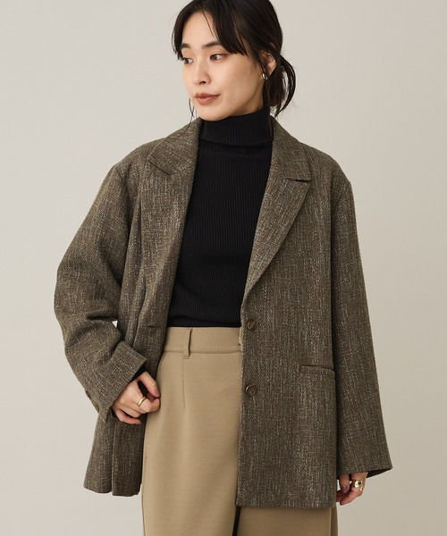 HAVERSACK ツイード テーラード ジャケット sizeL 日本製 美品 9ce4c715991b3886e5aee40d98c6fe