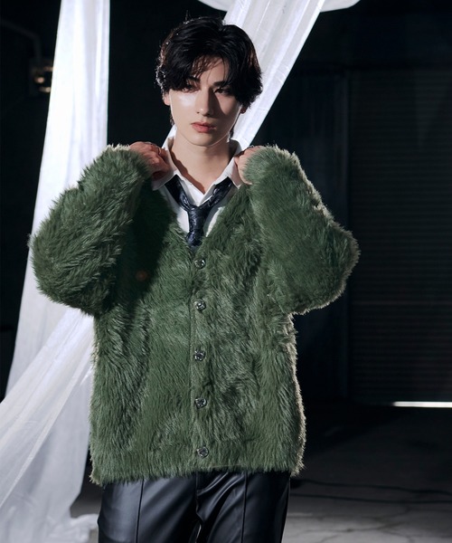 Ellno Loset（エルノロゼット） カーディガン シルバーボタンラメ