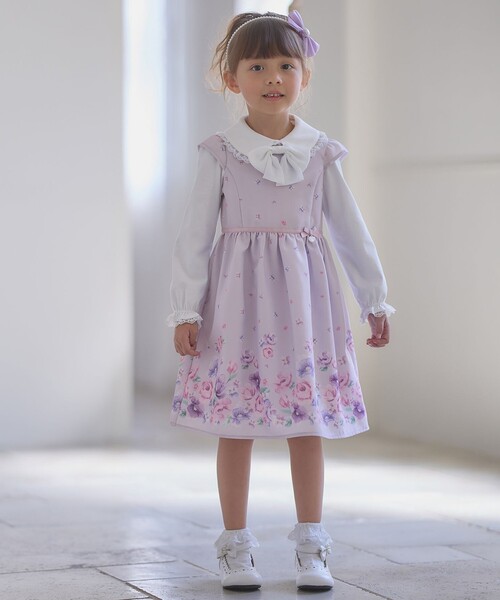 「ANY」 「anyFAM」「KIDS」ノースリーブワンピース 130 パープル キッズ_画像3