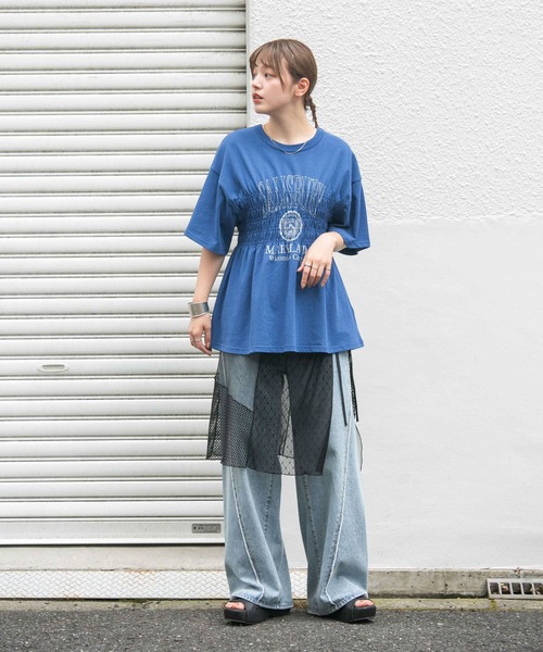 「KBF」 半袖カットソー ONE ピンク系その他 レディース_画像2