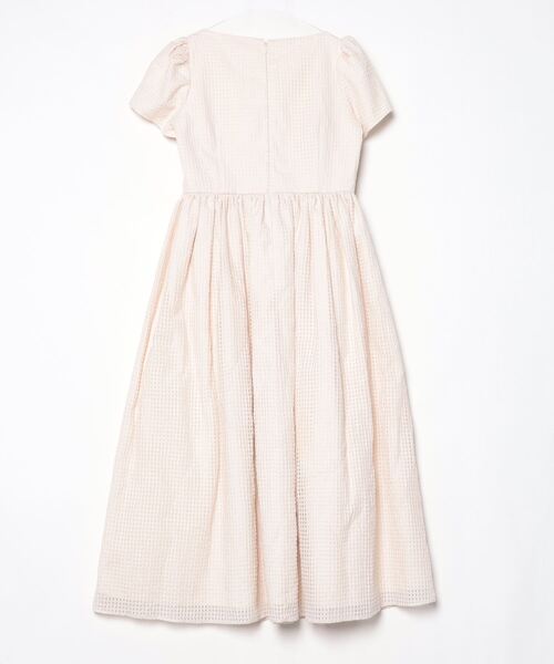 「TSURU by Mariko Oikawa」 チェック柄半袖ワンピース 34 ピンク レディース_画像2