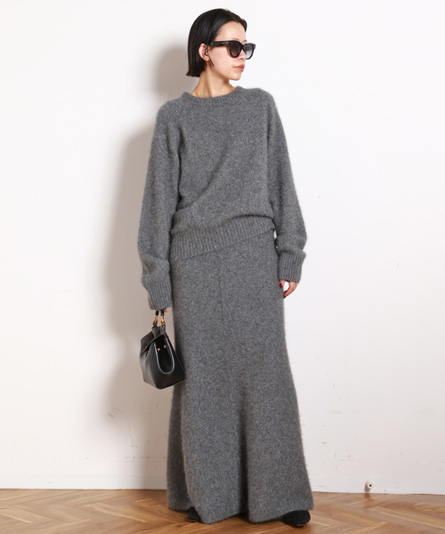 AP STUDIO ニット セーター フォックスブレンドラメクルーネックプル