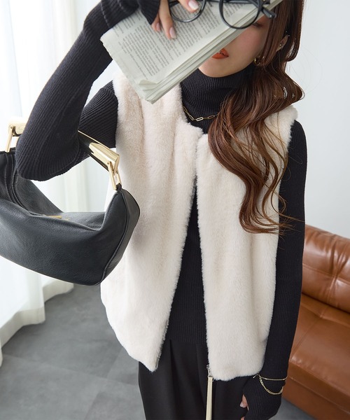 ベスト ジレ ジッパーファーベスト レディース : ZOZOTOWN Yahoo!店