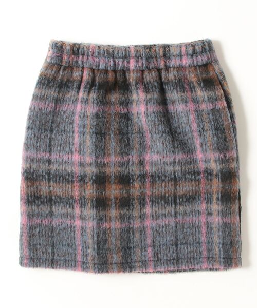 DIP IN CHOCOLATE スカート 「セットアップ対応可能」シャギーチェック