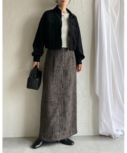 美品♡ ブレンへイム　ロングタイトスカート　　グレンチェック　暖かウール混　M 美品♡ ブレンへイム ロングタイトスカート グレンチェック 暖かウール