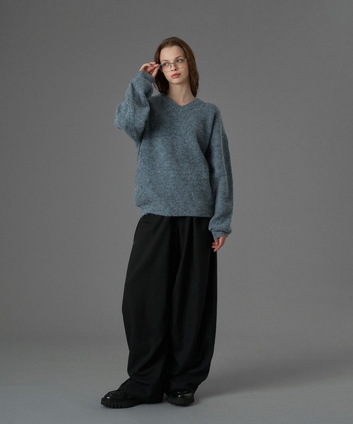 ONCILY（オンシェリー） セーター ニット WOOL BLEND COLOR NEP V-NECK