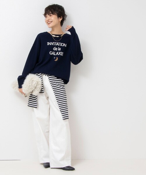 「NOLLEY'S」 ニットカーディガン「Rie millerコラボ」 38 ネイビー レディース_画像9