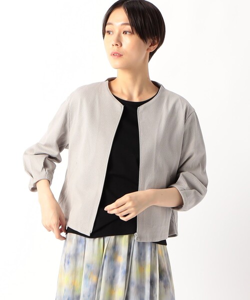 「K.T KIYOKO TAKASE」 ブルゾン 11号 アッシュグレー レディース_画像5