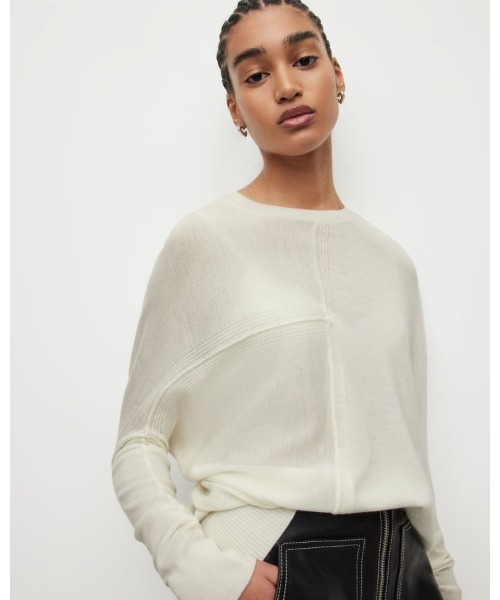 「ALLSAINTS」 長袖ニット X-SMALL ホワイト レディース_画像3