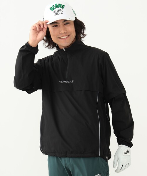 BEAMS GOLF（ビームス ゴルフ） ジャージブルゾン LARGE ブラック