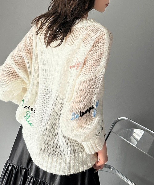 「mily bilet」 長袖ニット X-LARGE ブラック レディース_画像6