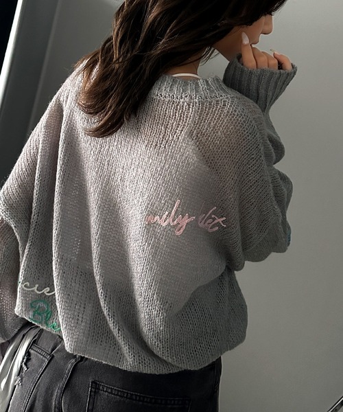 「mily bilet」 長袖ニット X-LARGE ブラック レディース_画像9
