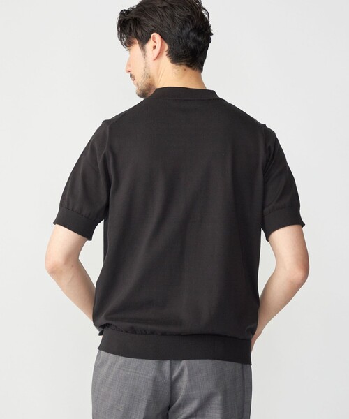 「SHIPS」 半袖ニット MEDIUM ワイン メンズの画像