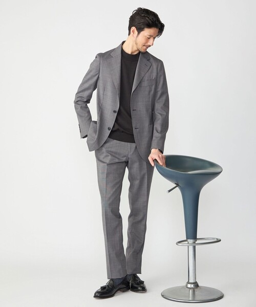 「SHIPS」 半袖ニット MEDIUM ワイン メンズの画像