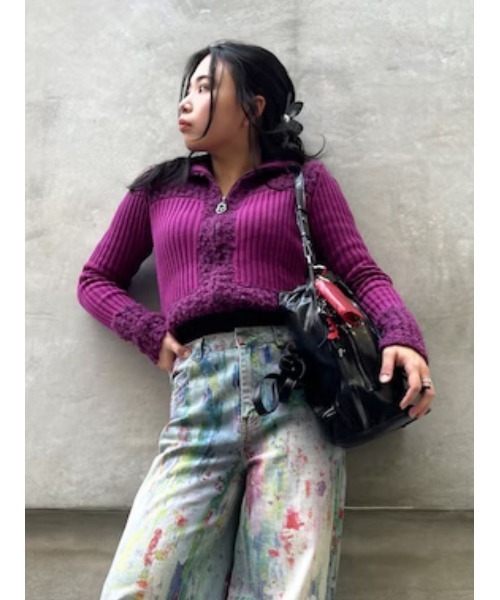 Desigual（デシグアル） タートルネック ニット セーター ハイネック