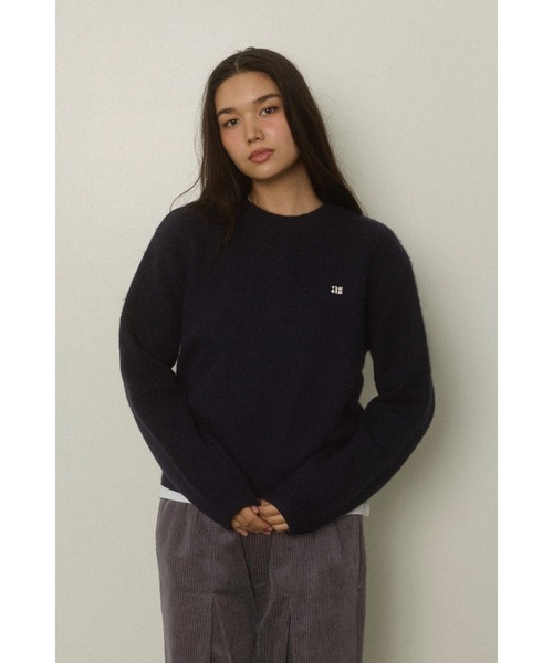 alexia stam S 完売　レオパードトップス ALEXIA STAM（アリシアスタン） ニット セーター Logo Knit Top