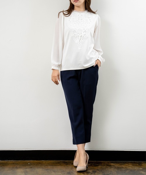 「ANNA LUNA」 長袖ブラウス SMALL ホワイト レディース_画像4