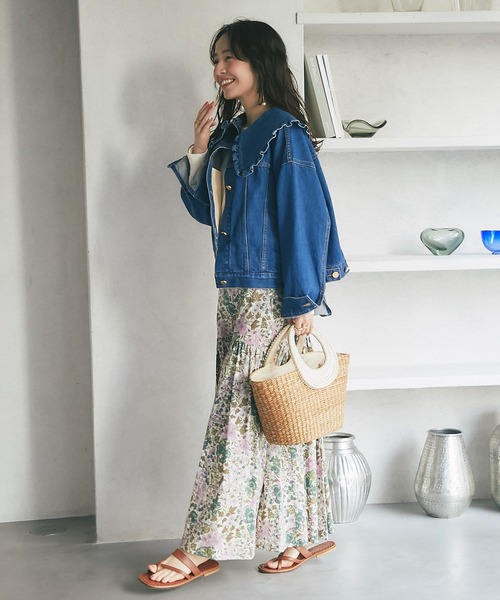 La boutique BonBon」 デニムジャケット FREE サックスブルー 