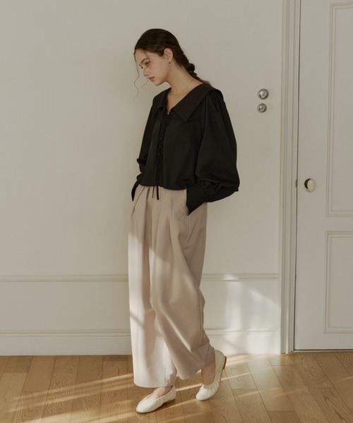 OLUN ブラウス シャツ big collar blouse/ビックカラーブラウス