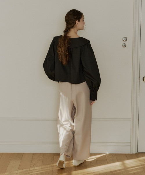 OLUN ブラウス シャツ big collar blouse/ビックカラーブラウス