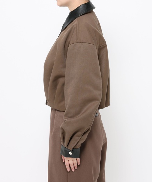 HARE（ハレ） ブルゾン アウター フェイクレザーキリカエデザイン