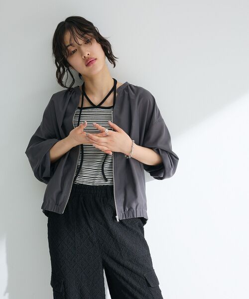 「Green Parks」 「chocol raffine robe」ブルゾン FREE カーキ レディース_画像7