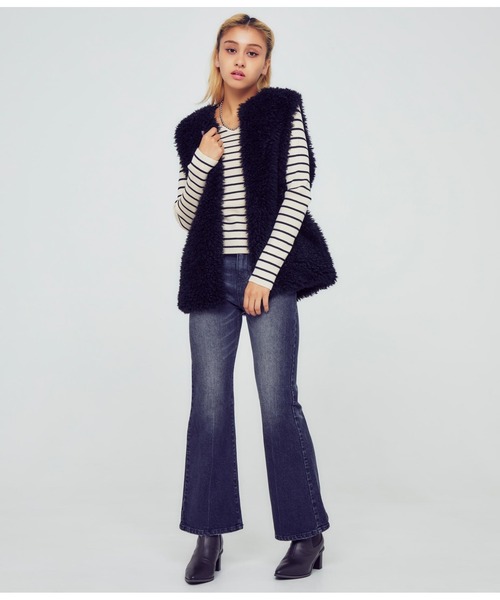 「ANAP」 長袖ニット FREE アイボリー レディース_画像3