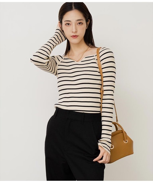 「ANAP」 長袖ニット FREE アイボリー レディース_画像9