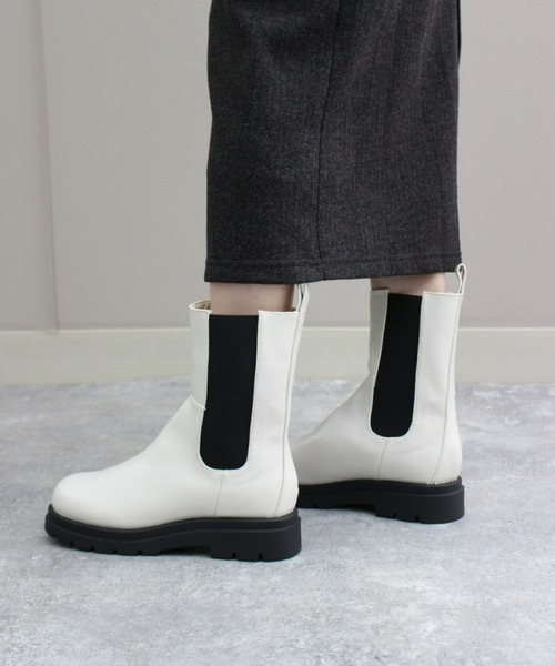 「Piedi Nudi」 「lirio blanco」ショートブーツ M ブラック レディース_画像4