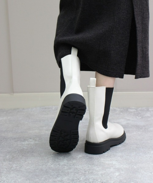 「Piedi Nudi」 「lirio blanco」ショートブーツ M ブラック レディース_画像5