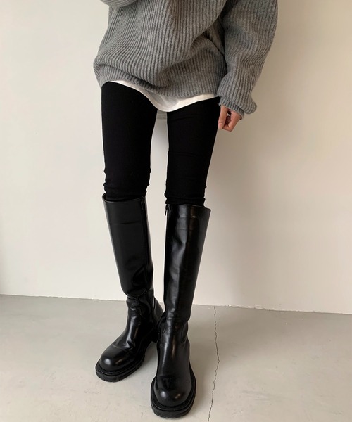 未使用級✨THE glow CANAL JEAN☆ロングブーツ 黒24.5cm CANAL JEAN（キャナルジーン） 「theglow.」ロングブーツ 38 ブラック