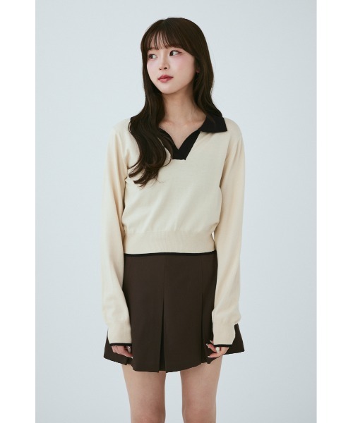 「MIEL CRISHUNANT」 長袖ニット FREE ネイビー レディース_画像4