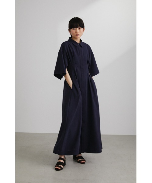 「STYLEMIXER」 シャツワンピース SMALL ネイビー レディース_画像4