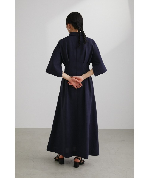 「STYLEMIXER」 シャツワンピース SMALL ネイビー レディース_画像9