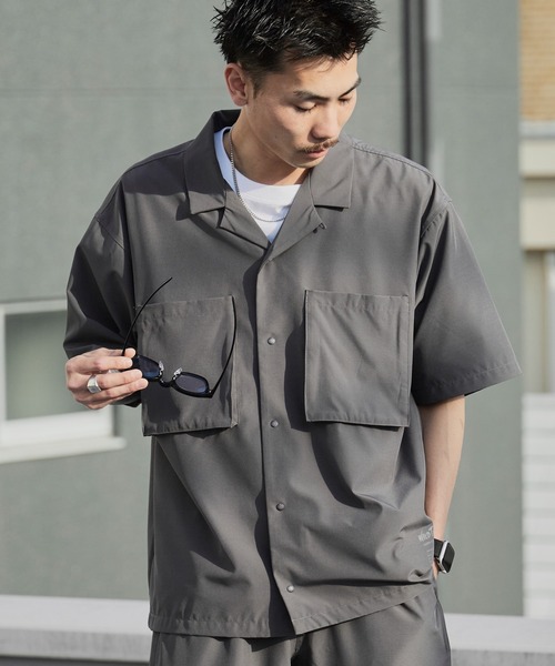 WILD THINGS（ワイルドシングス） シャツ 半袖 OPEN COLLAR POCKET