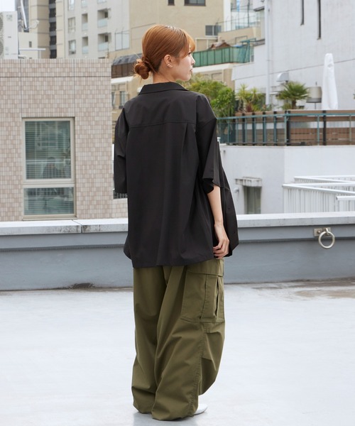 WILD THINGS（ワイルドシングス） シャツ 半袖 OPEN COLLAR POCKET