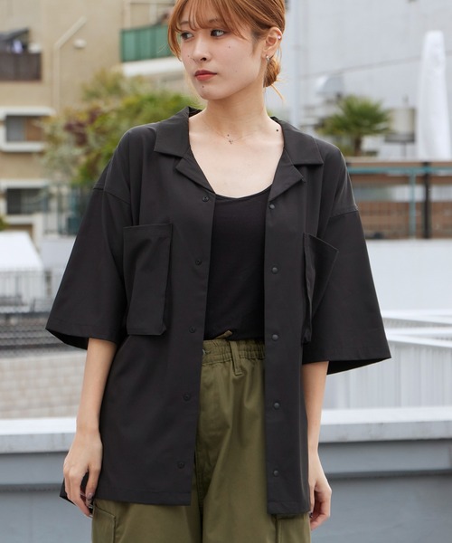 WILD THINGS（ワイルドシングス） シャツ 半袖 OPEN COLLAR POCKET